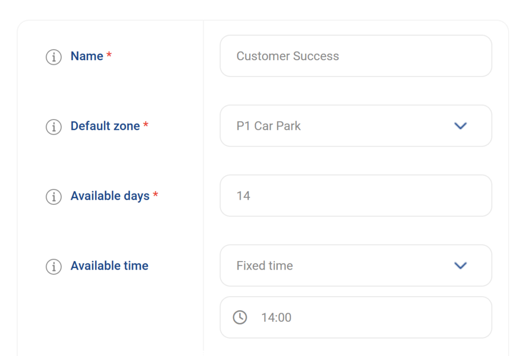 Configure 'Available time' per group
