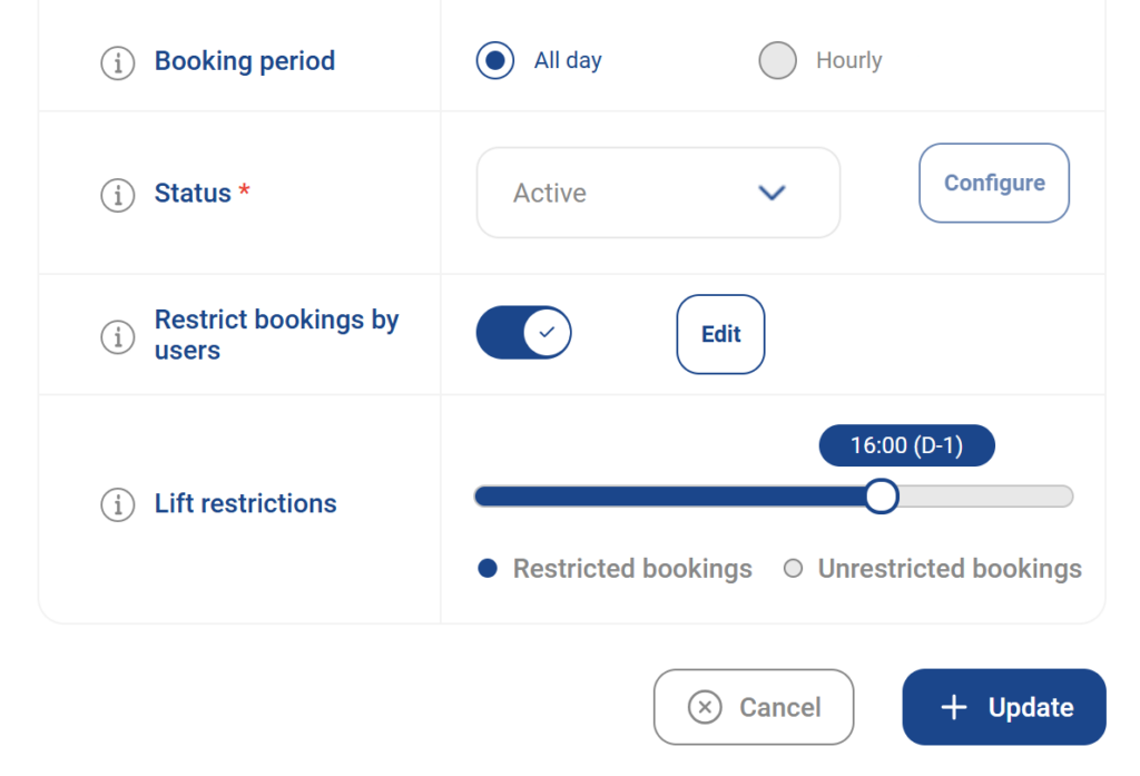 Lift restrictions after a specific time
