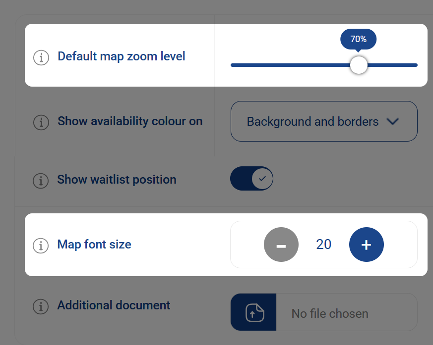 Ronspot admin panel tip 5 - Map font size and zoom level