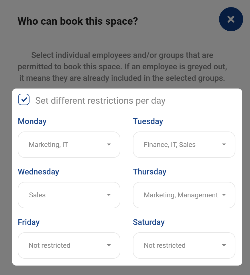 Ronspot admin panel tip 7 - Anchor days