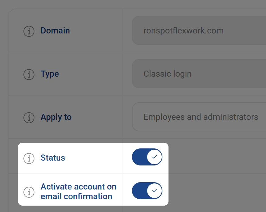 Ronspot admin panel tip 10 - Account activation
