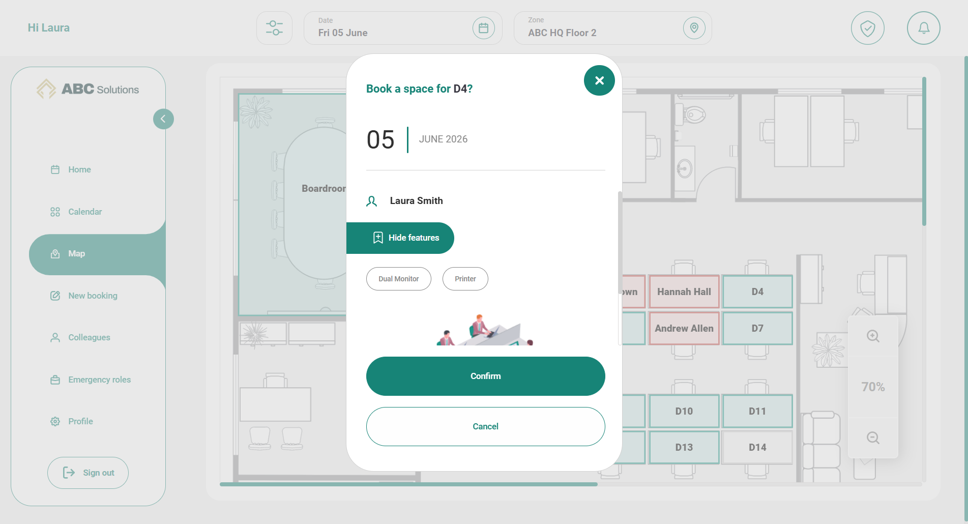 New Ronspot web app - Map popup