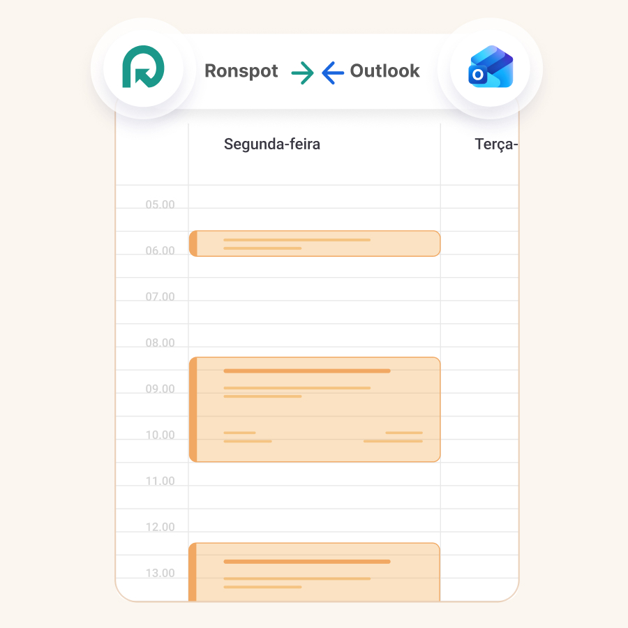 Reservas de salas de reunião - Sincronização bidirecional do calendário